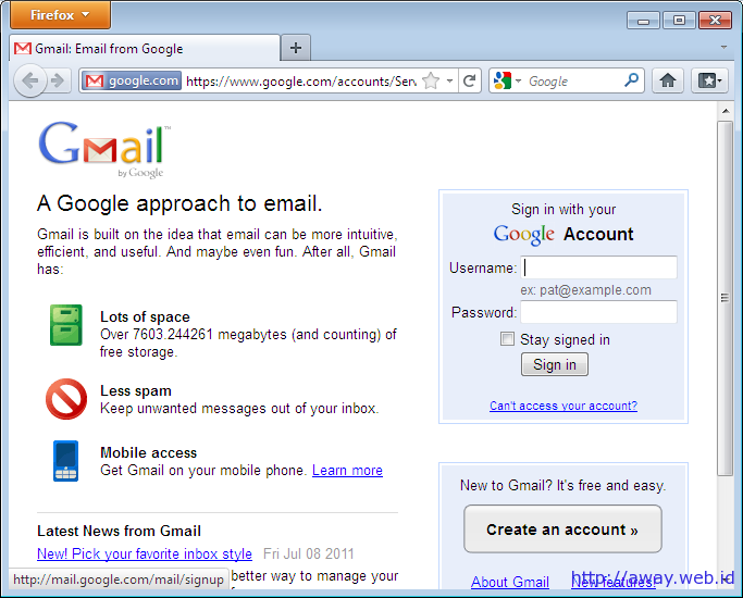 halaman depan gmail.com